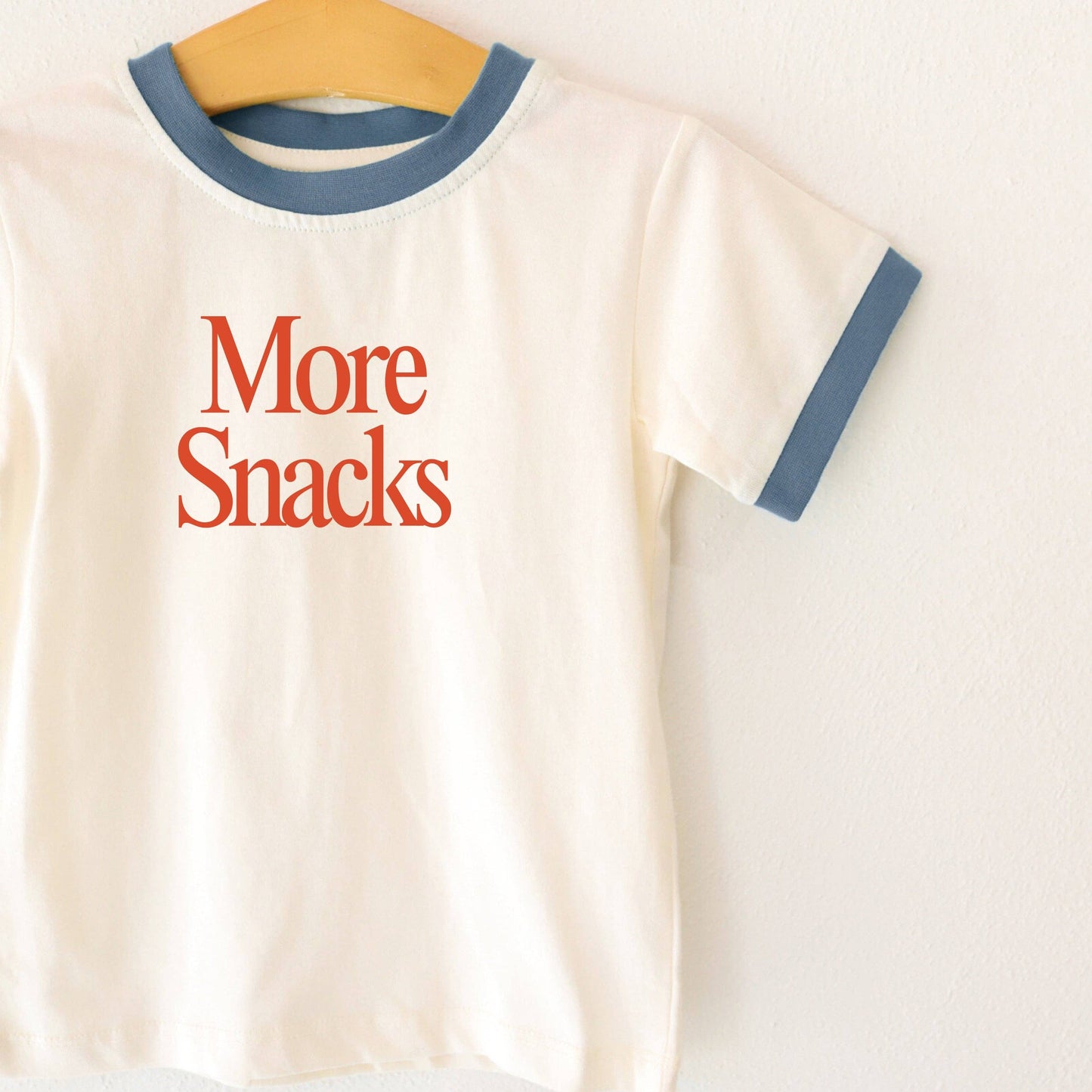 More Snacks Kids Retro Ringer Tee