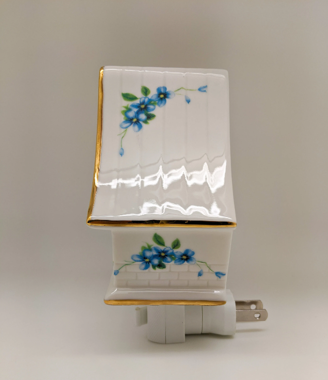 Night Lights - Porcelain blue bird Birdhouse
