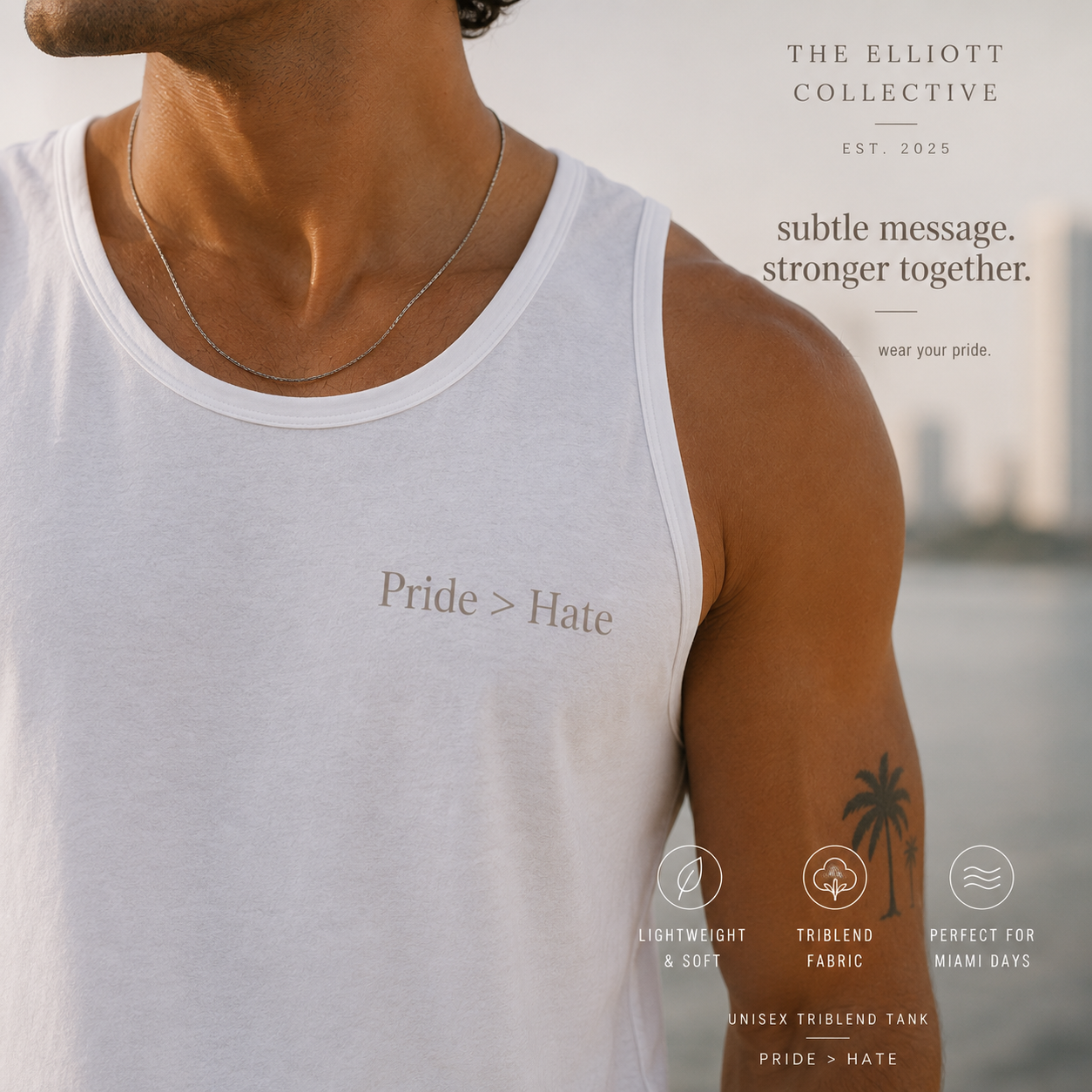 Pride > Hate Unisex Triblend Tank