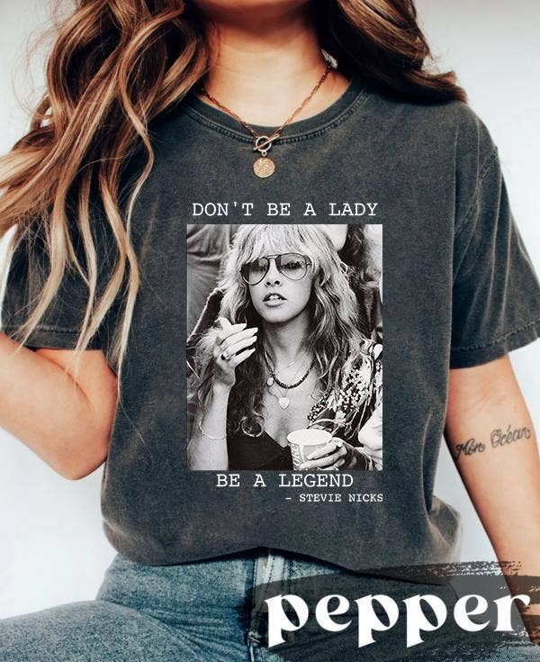 Vintage Stevie Nicks 2024 Tour Shirt - "Don't be a lady, Be a Legend" Retro Rock Tour Shirt