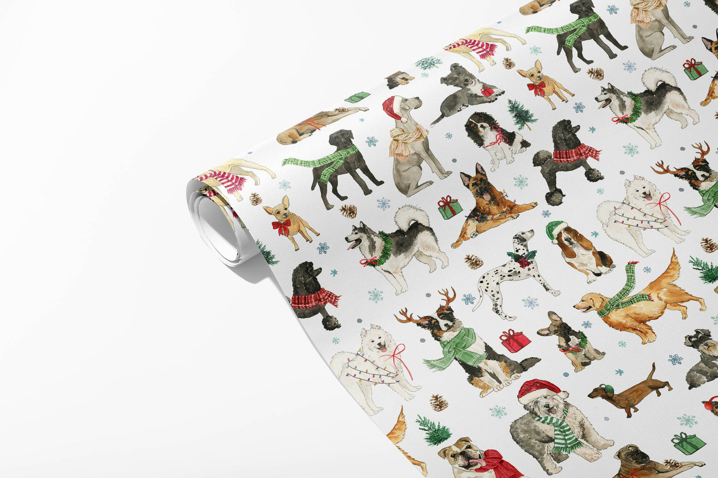 Cozy Christmas Dogs Wrapping Paper – Holiday Gift Wrap