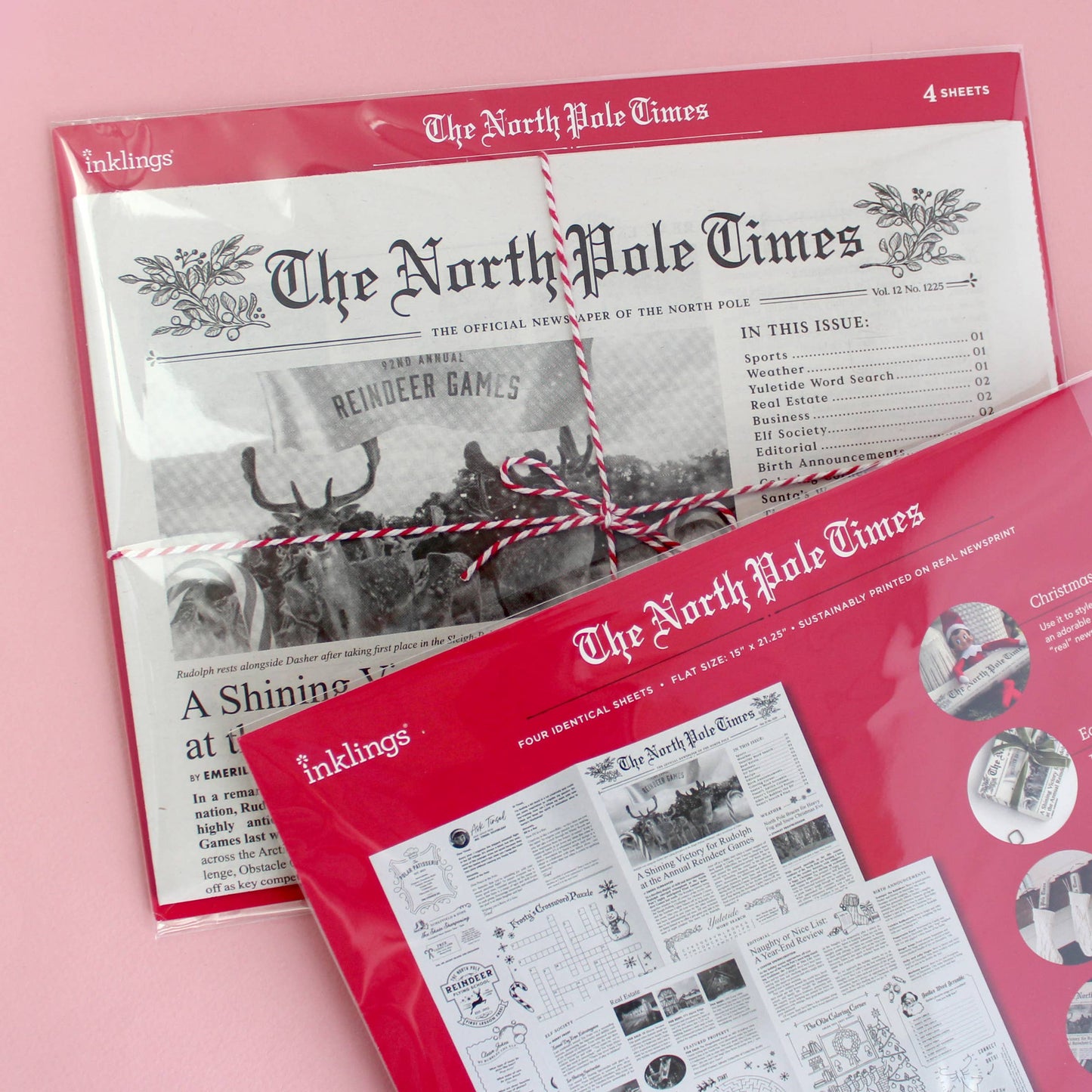 North Pole Times Newspaper - Holiday Gift Wrap