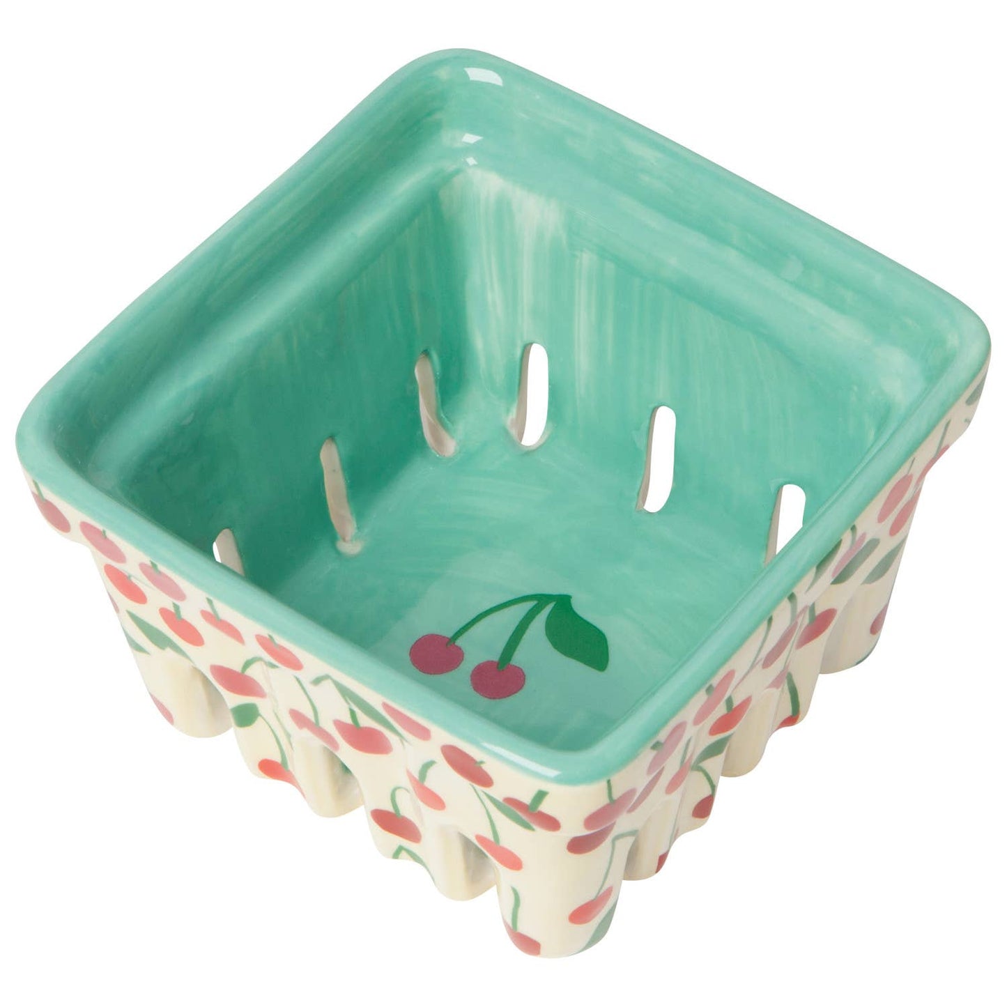 “Very Cherry” Ceramic Berry Basket