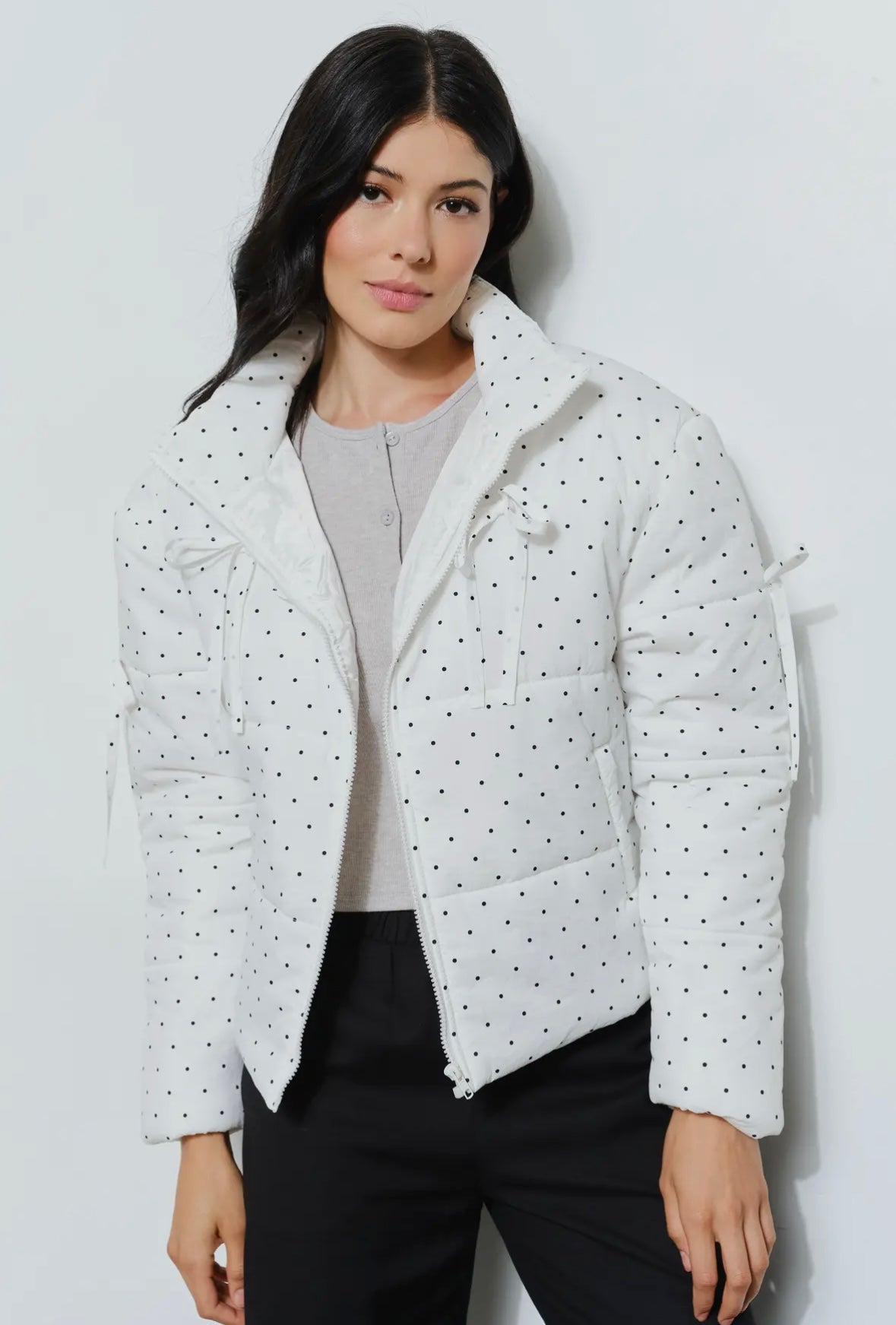 DAISY PUFFER JACKET - Cozy, Polkadot, Comfy