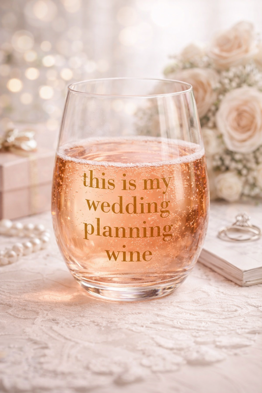This Is My Wedding Planning Wine Glass