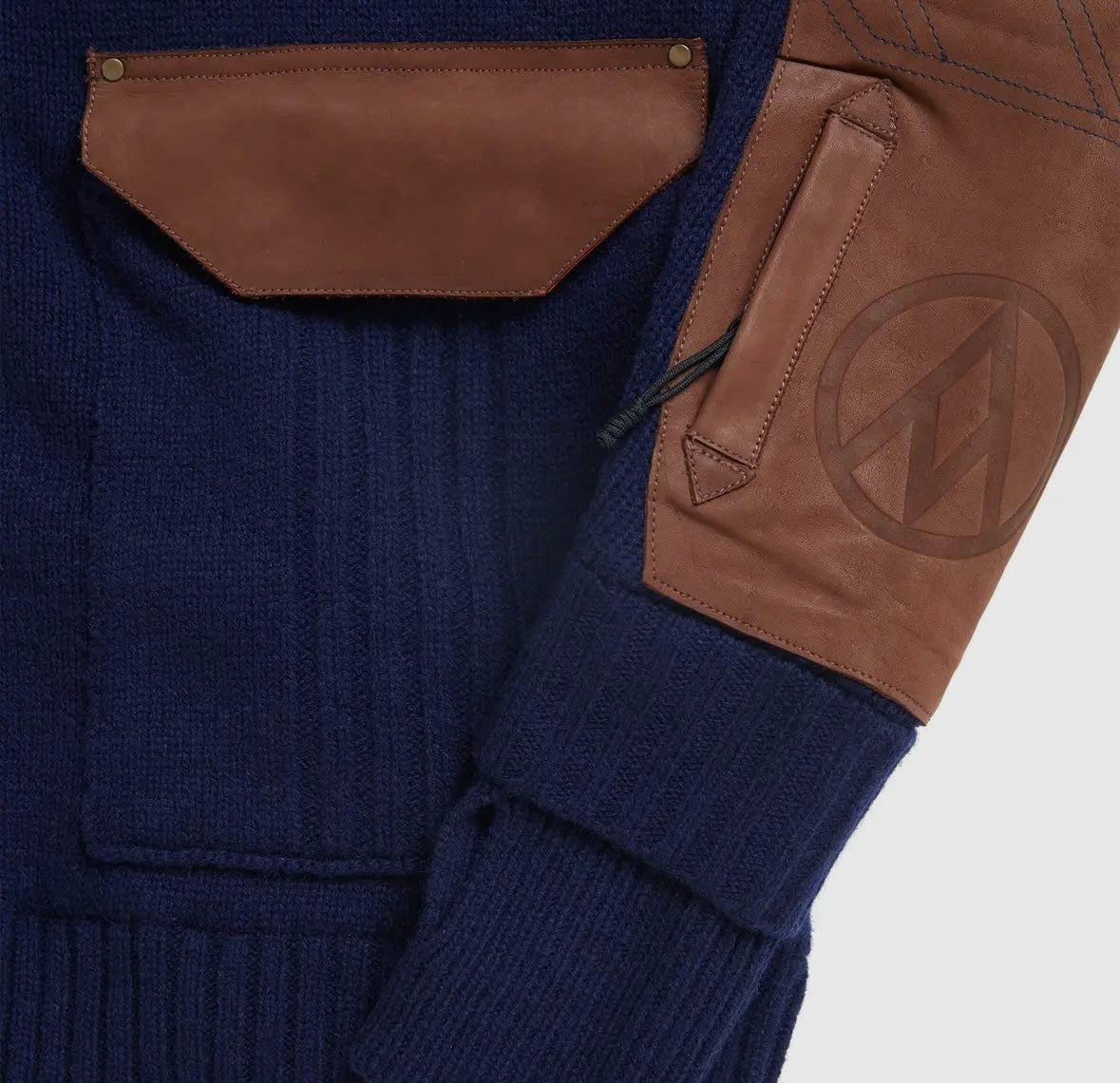 Grey Shawl Collar Jacket – Premium Lambswool & Leather Alpine Outerwear