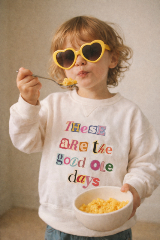 Kids Vintage Sweatshirt: These Are The Good Ole Days