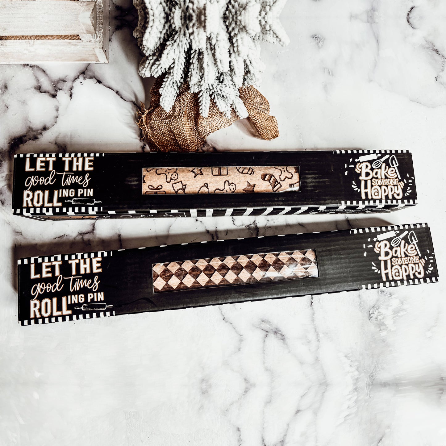 Christmas Embossed Rolling Pins – Reindeer, Gingerbread & Holiday Variety - Holiday Baking Gift