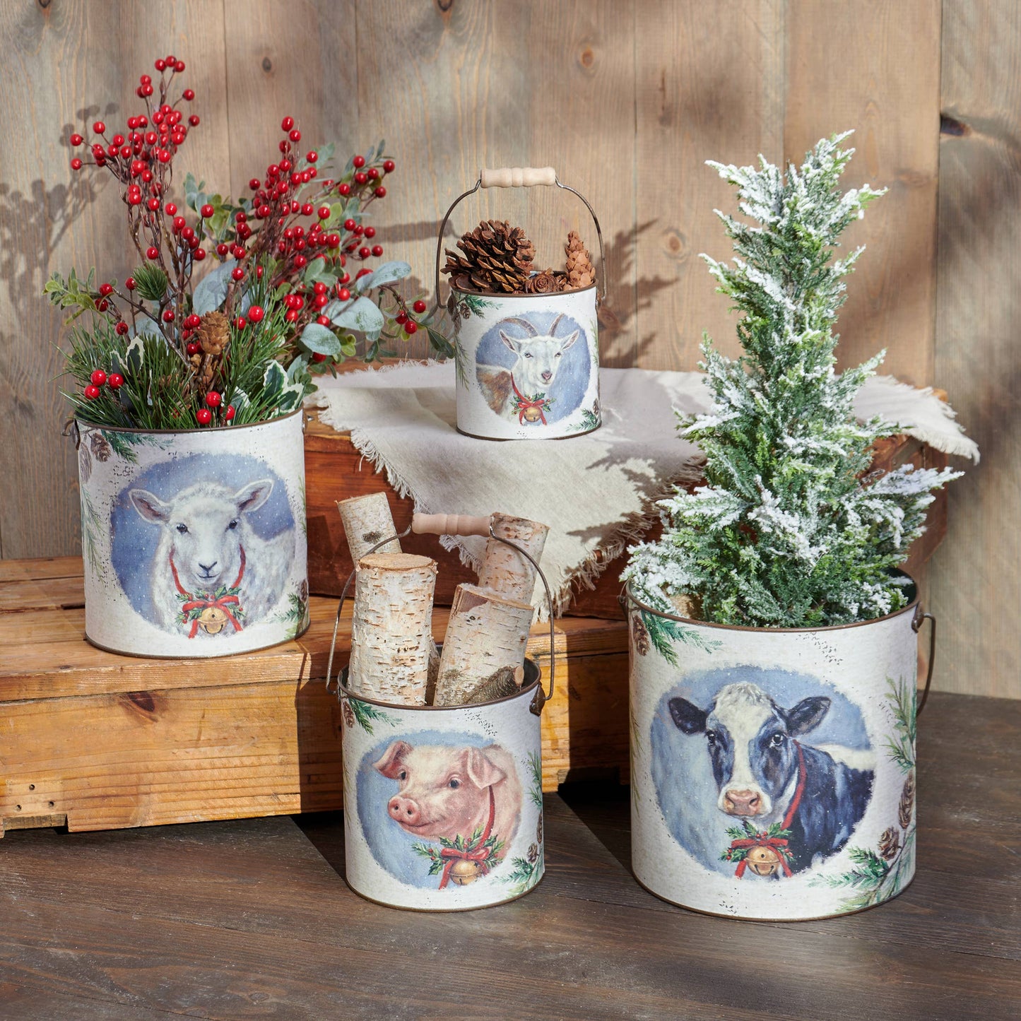 Festive Farm Bucket Set
