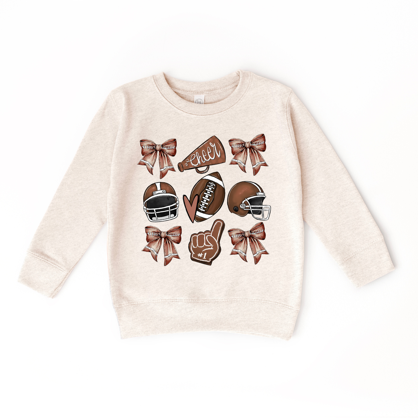 Football Season Cheer Bows Sweatshirt — Kids & Youth