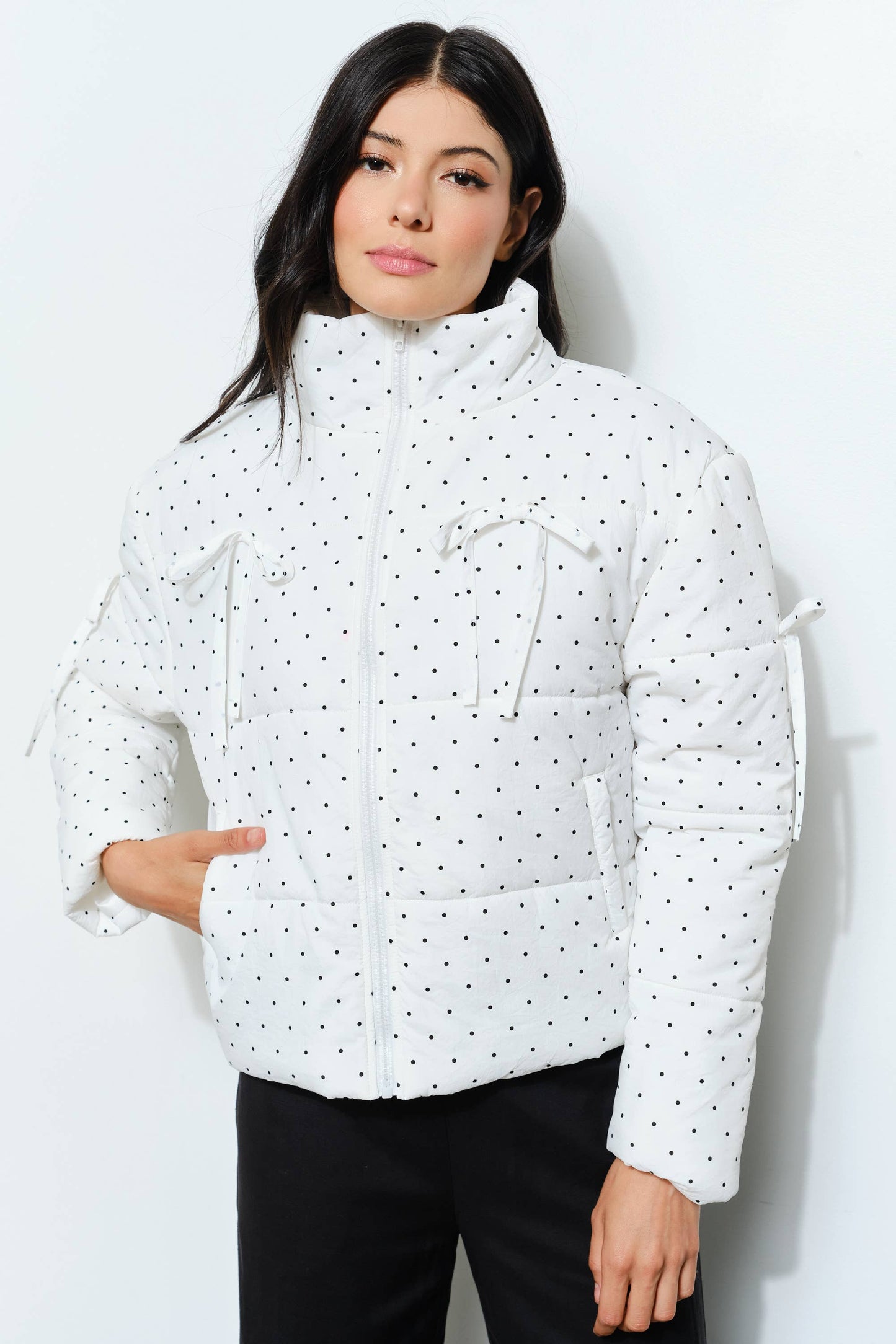 DAISY PUFFER JACKET - Cozy, Polkadot, Comfy