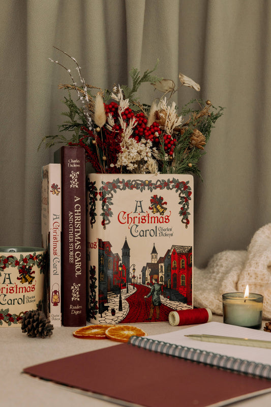 Large Holiday Book Vase, A Christmas Carol