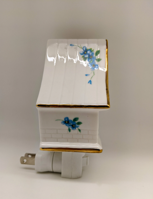 Night Lights - Porcelain blue bird Birdhouse