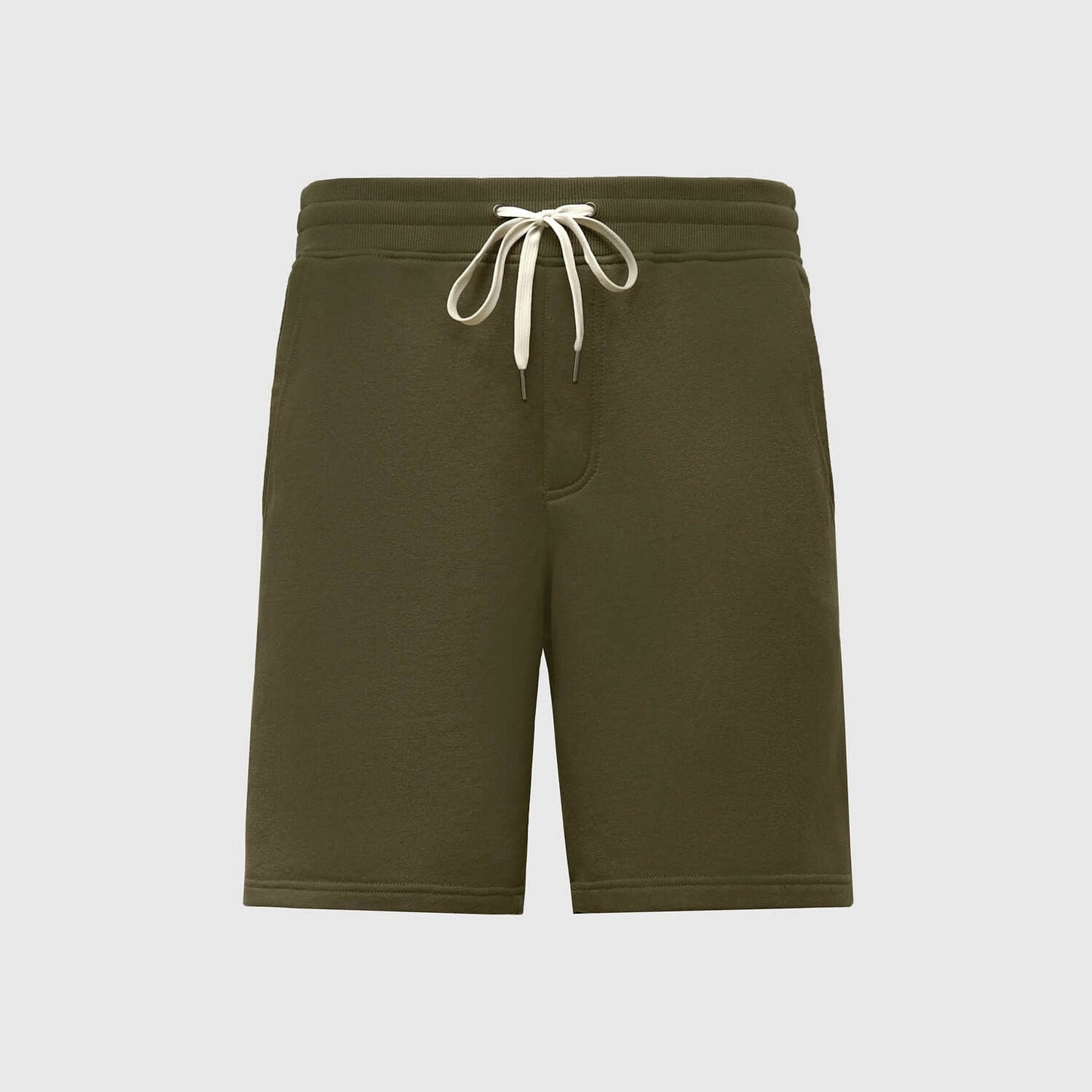 Military Green Fleece French Terry Shorts