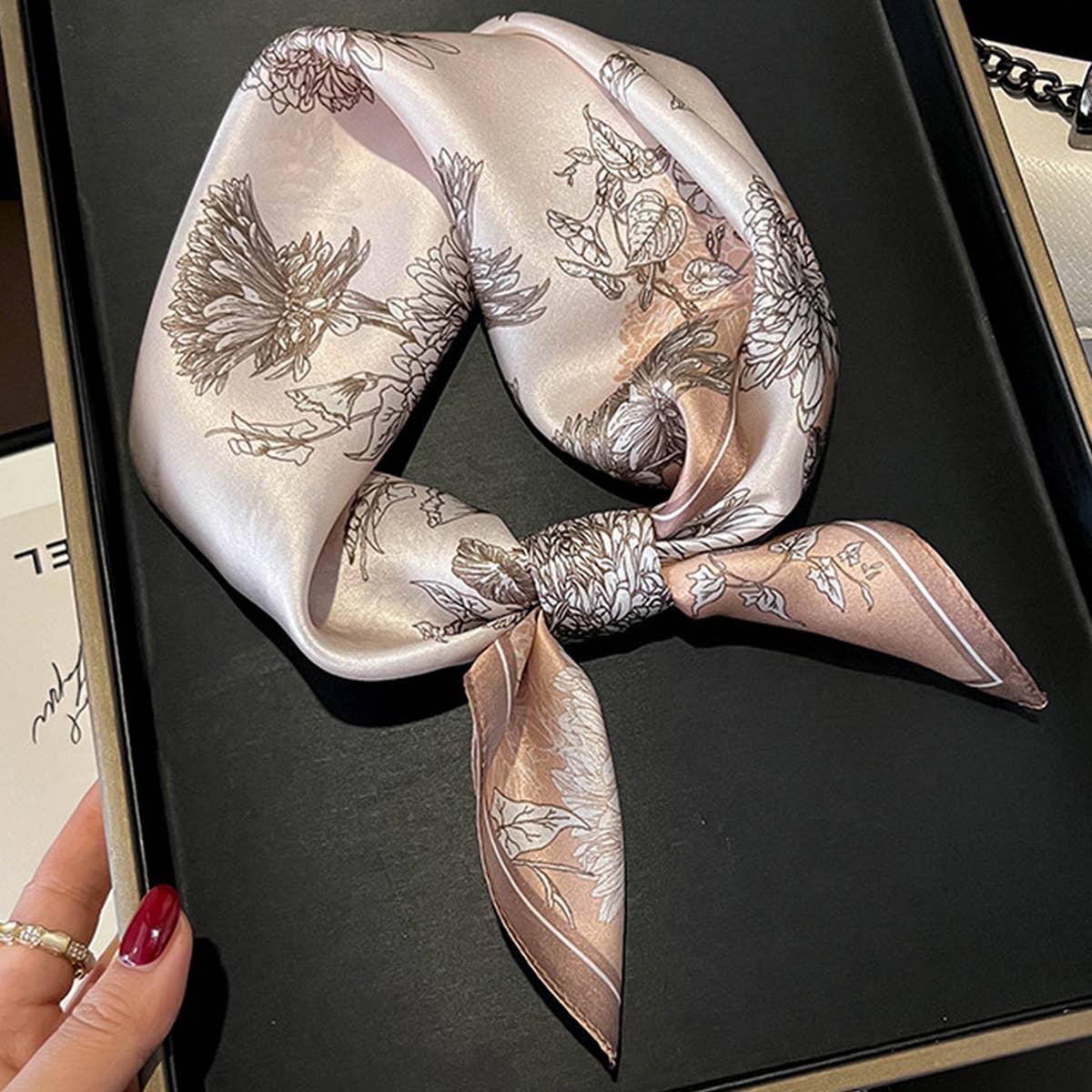 Pure Silk Ribbon Scarf 100% Mulberry Long Tie