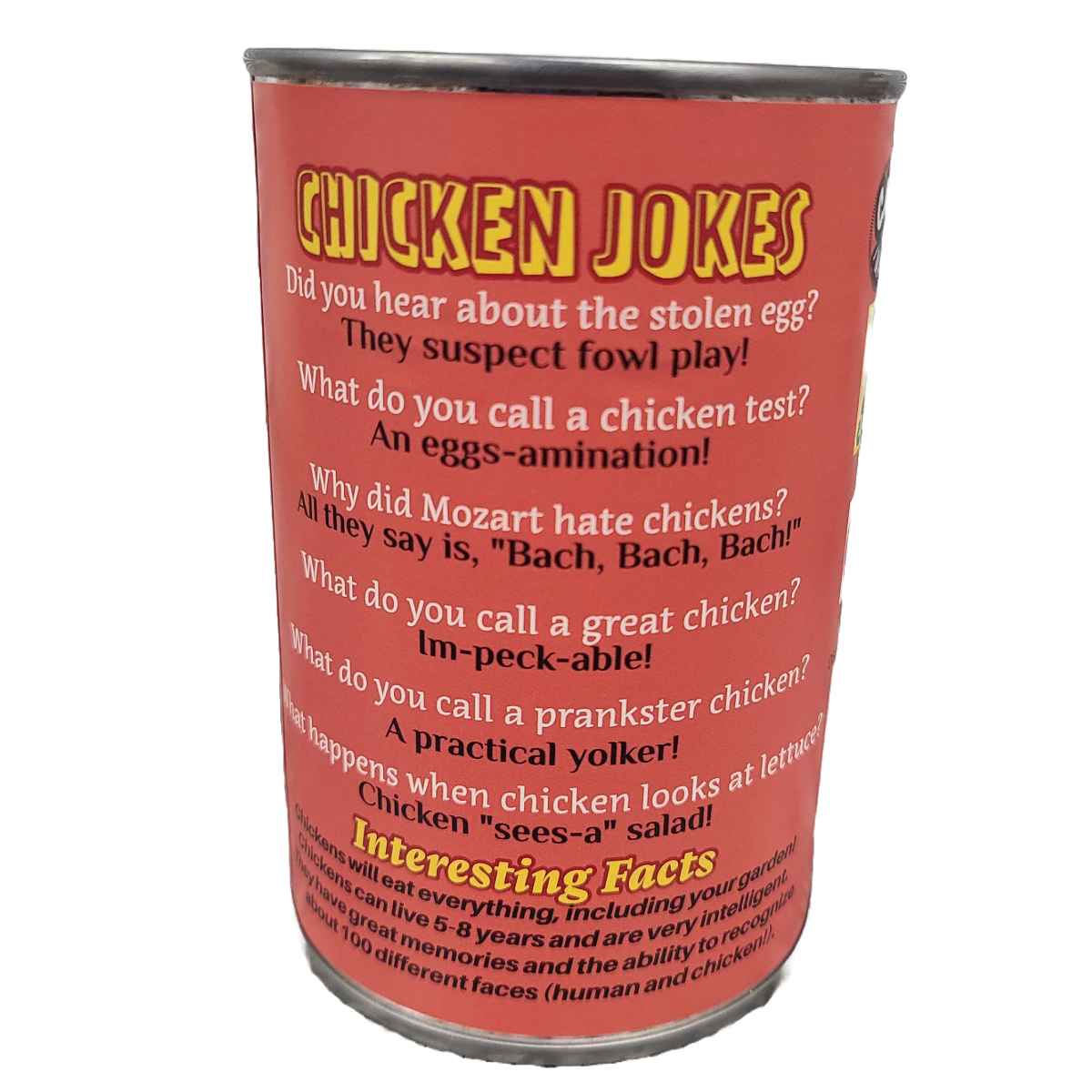 Canned Chicken | Farm Animal Plush w/Jokes | Unique Gift