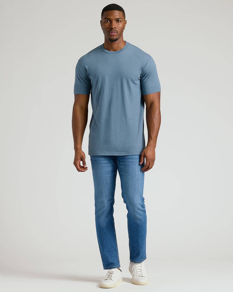 Dark Heather Tempest Tall Straight Hem Crew Neck T-Shirt