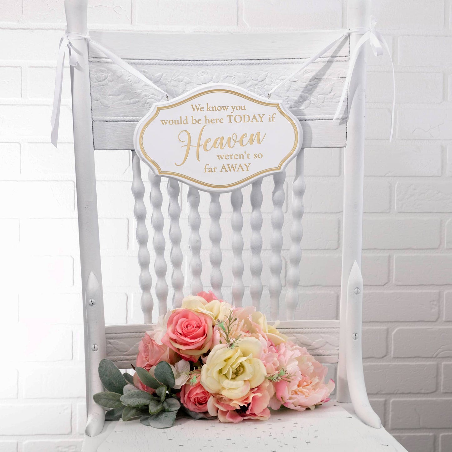 Lillian Rose Metallic Gold and White Memorial Wedding Chair