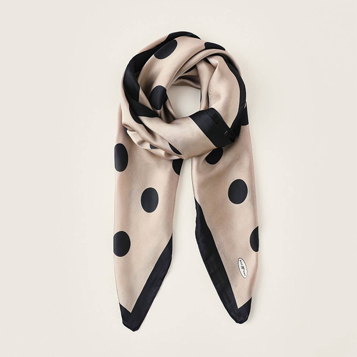 Women’s 35" Polka Dot Silky Wrap Neck Scarf_CWASC0207