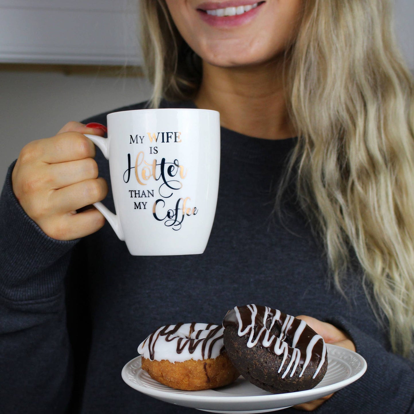 Lillian Rose "My Wife is Hotter than My Coffee" Mug