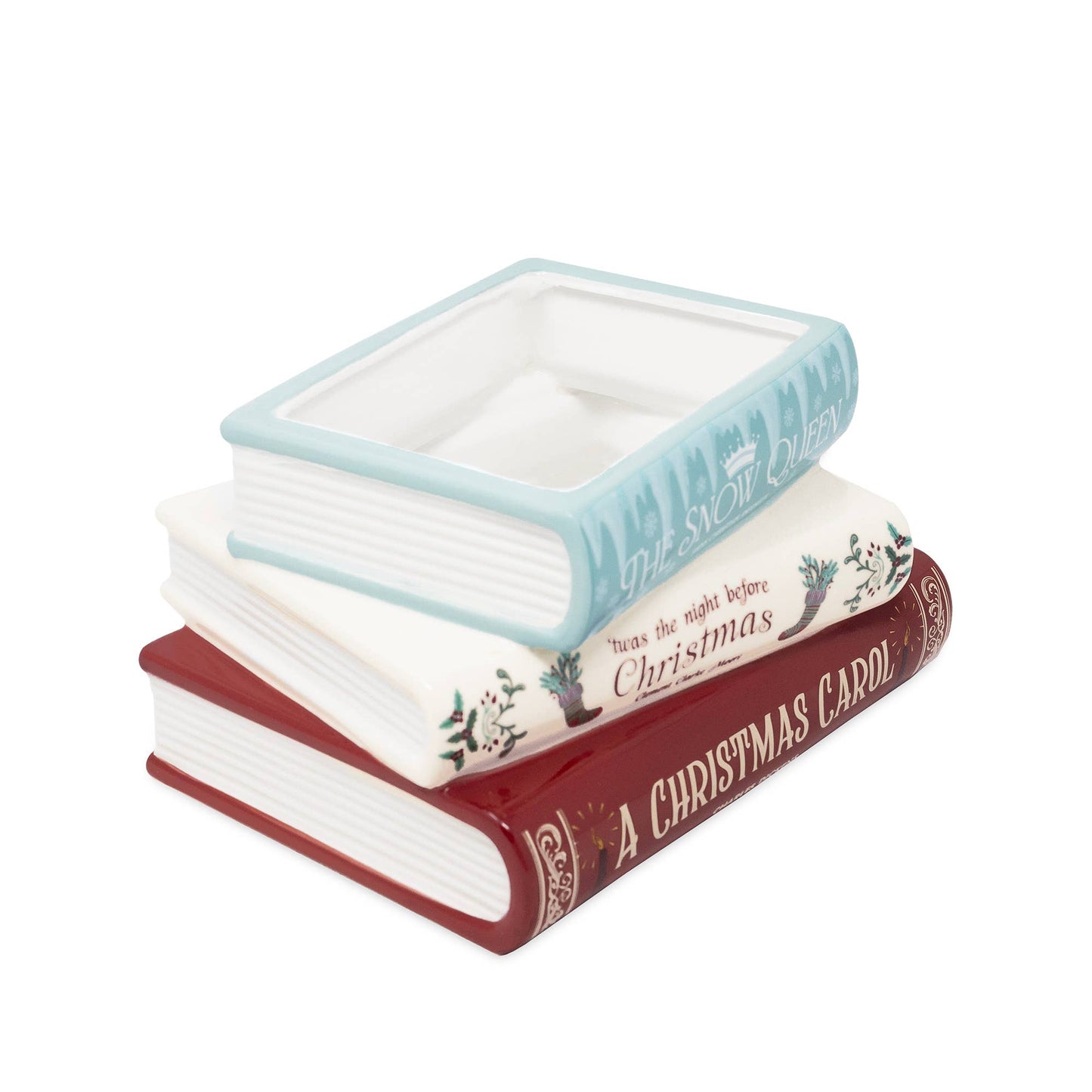 🎄 Stacked Book Planter – A Christmas Carol (Holiday Edition)