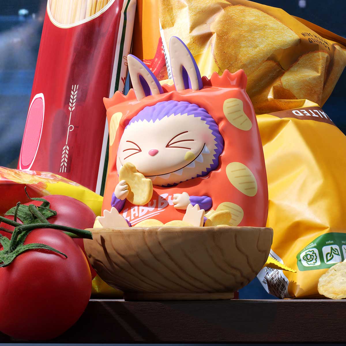 POP MART THE MONSTERS Wacky Mart Blind Box Series – Authentic Labubu Collectible Figure, Cup Noodle Edition, Surprise Toy