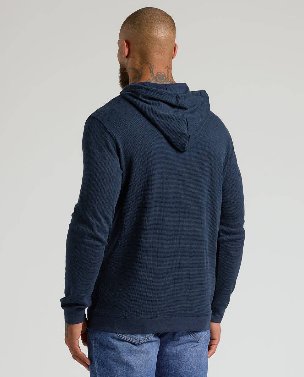 Men's Navy Waffle Hoodie