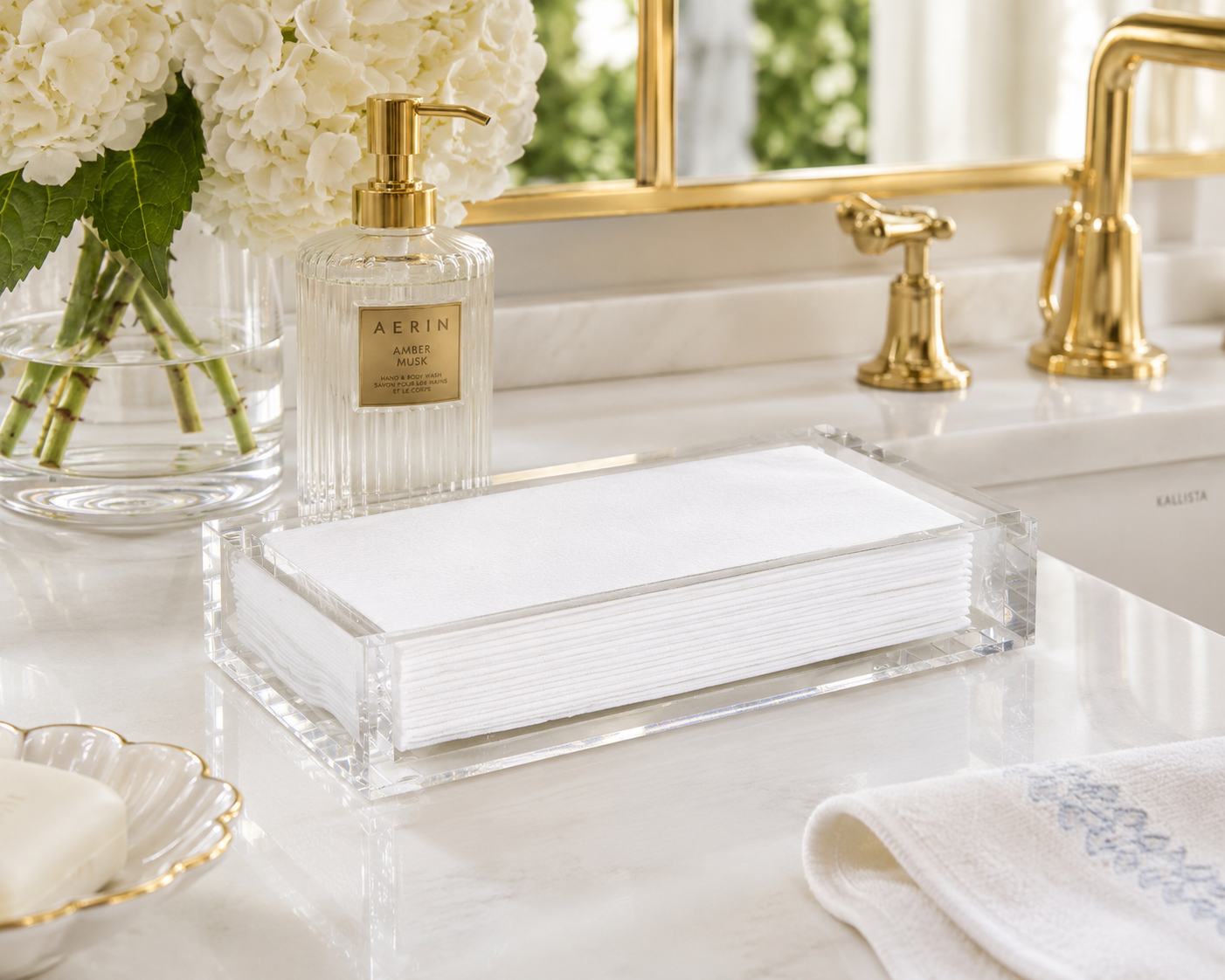 Guest Towel Napkin Holder, Acrylic