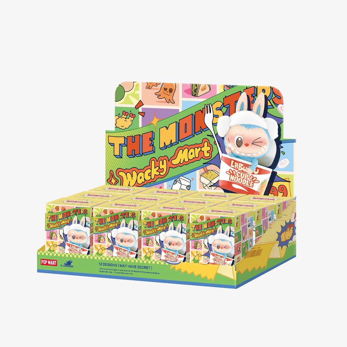 POP MART THE MONSTERS Wacky Mart Blind Box Series – Authentic Labubu Collectible Figure, Cup Noodle Edition, Surprise Toy