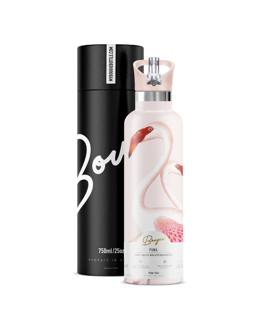 Puna – Flamingo Nostalgia Insulated Water Bottle | 25oz