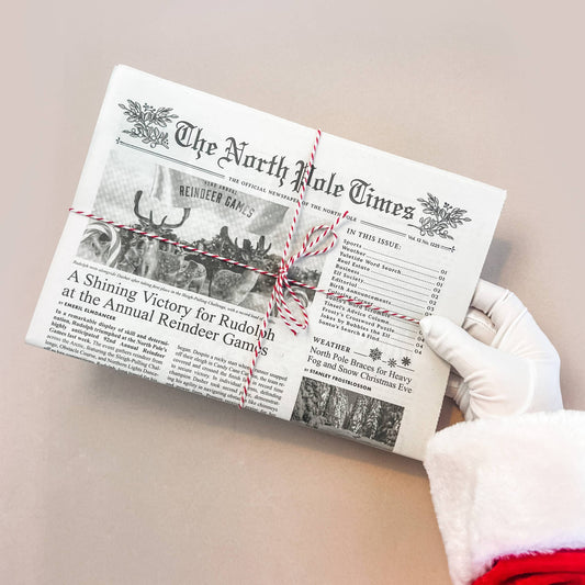 North Pole Times Newspaper - Holiday Gift Wrap