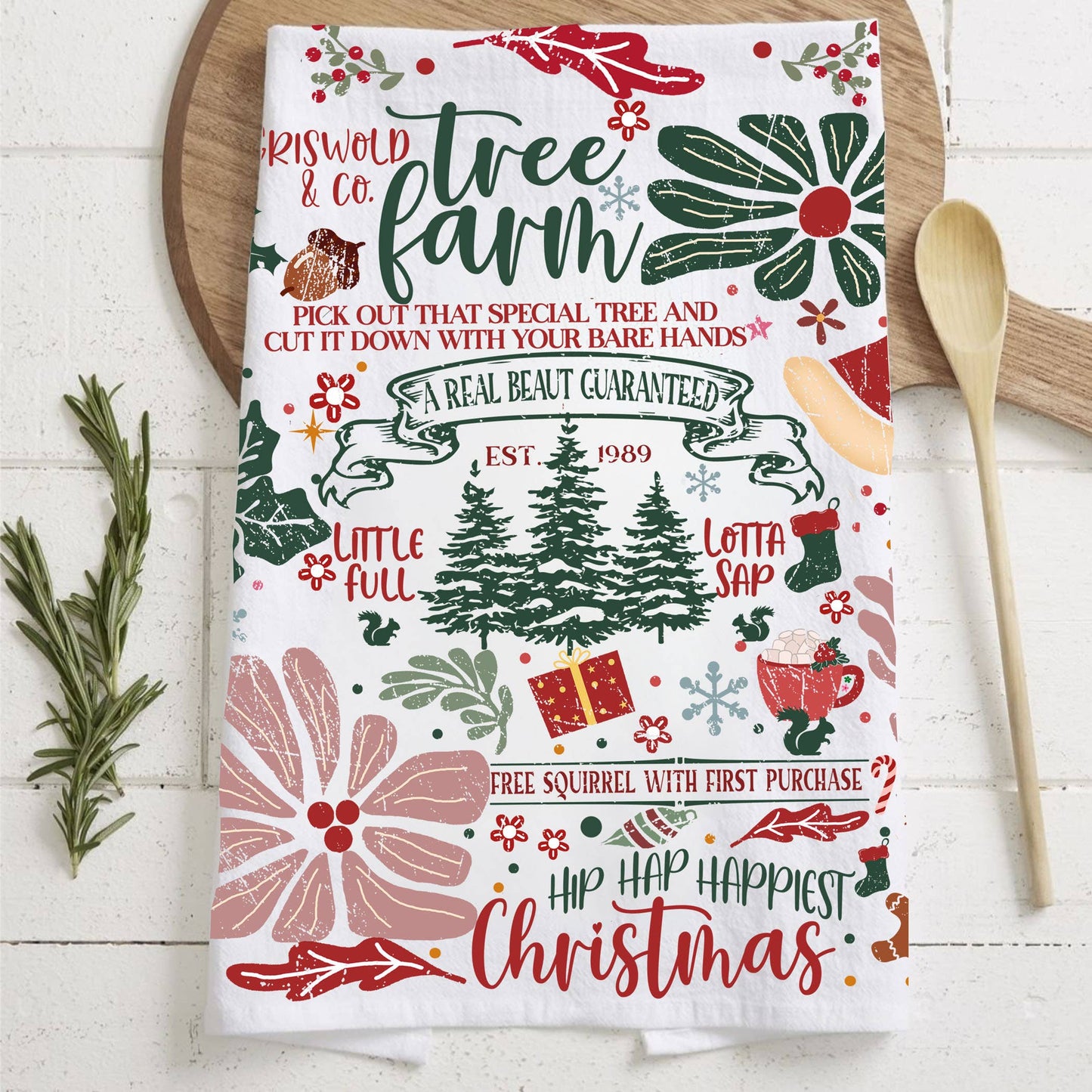 Griswold Christmas Decor | Jolliest Bunch | Tree Farm Towel