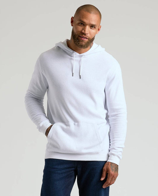 Men's White Waffle Hoodie