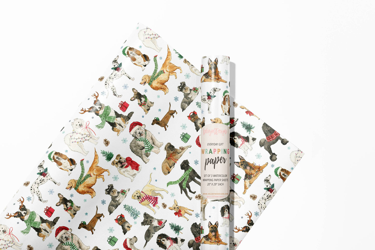 Cozy Christmas Dogs Wrapping Paper – Holiday Gift Wrap