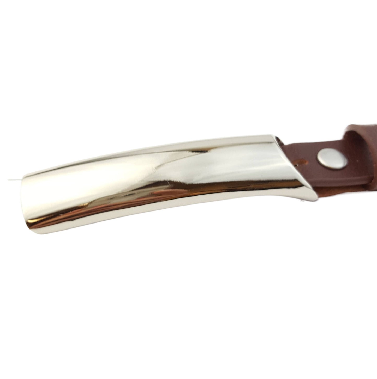 Belt with rounded plaque Buckle