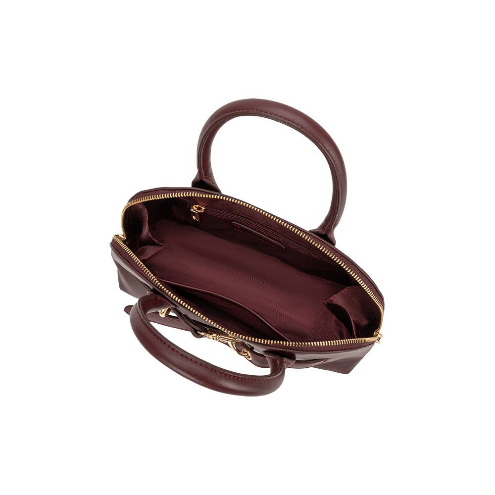 Rue Burgundy Recycled Vegan Top Handle Bag (Preorder)