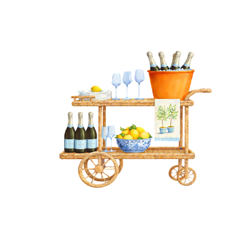 Acrylic Napkin Weight, Bar Cart