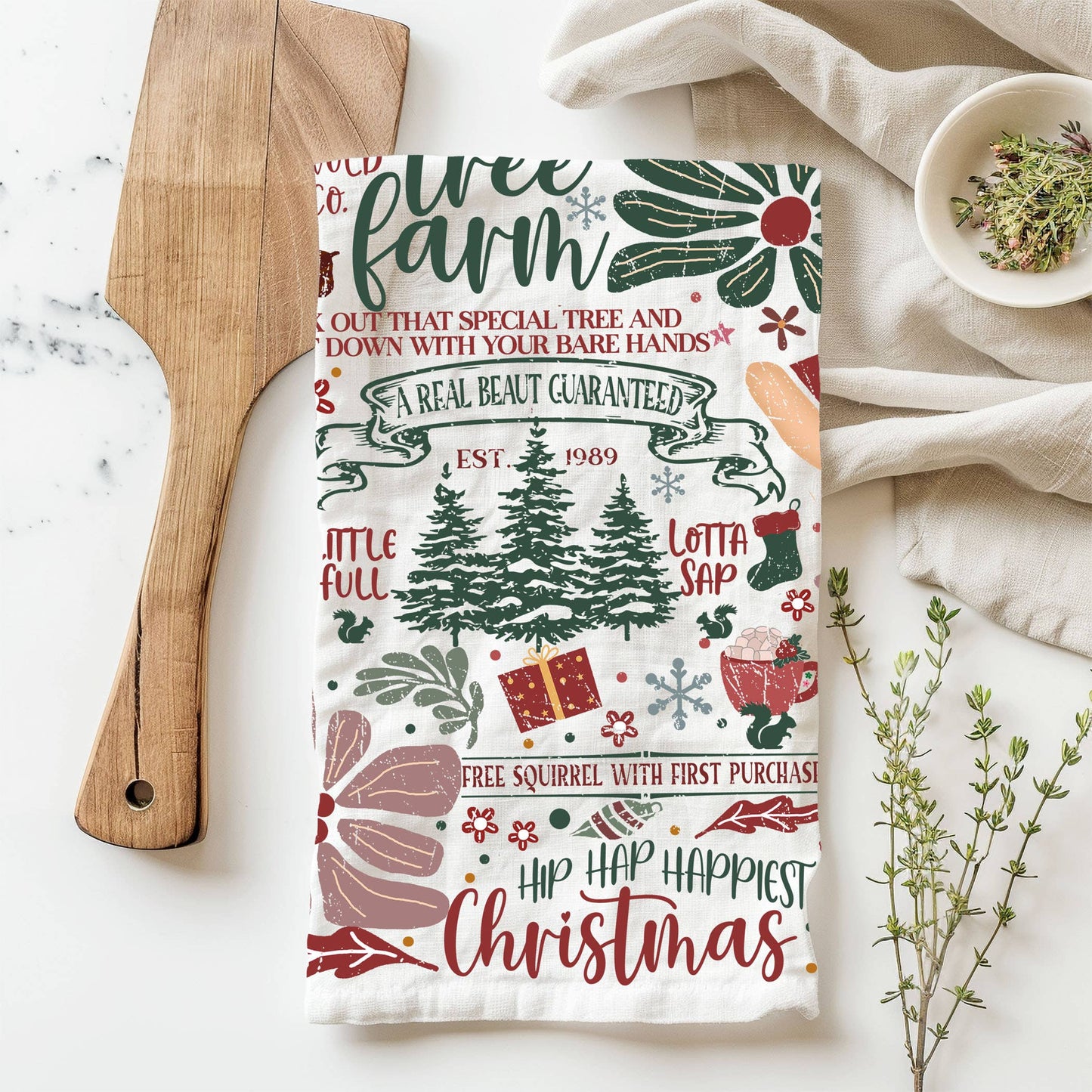 Griswold Christmas Decor | Jolliest Bunch | Tree Farm Towel