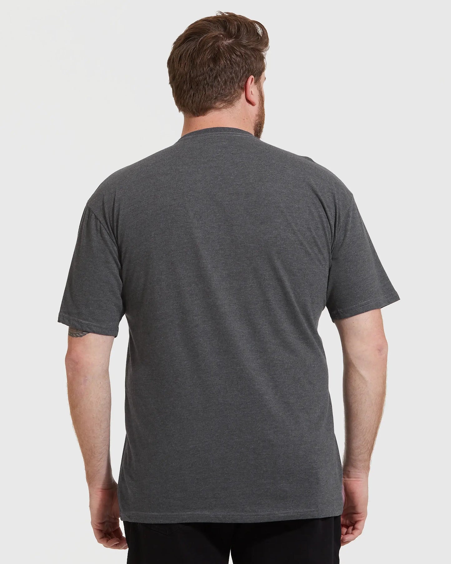 Short Sleeve T-Shirt | Crew Neck | Heather Charcoal Gray