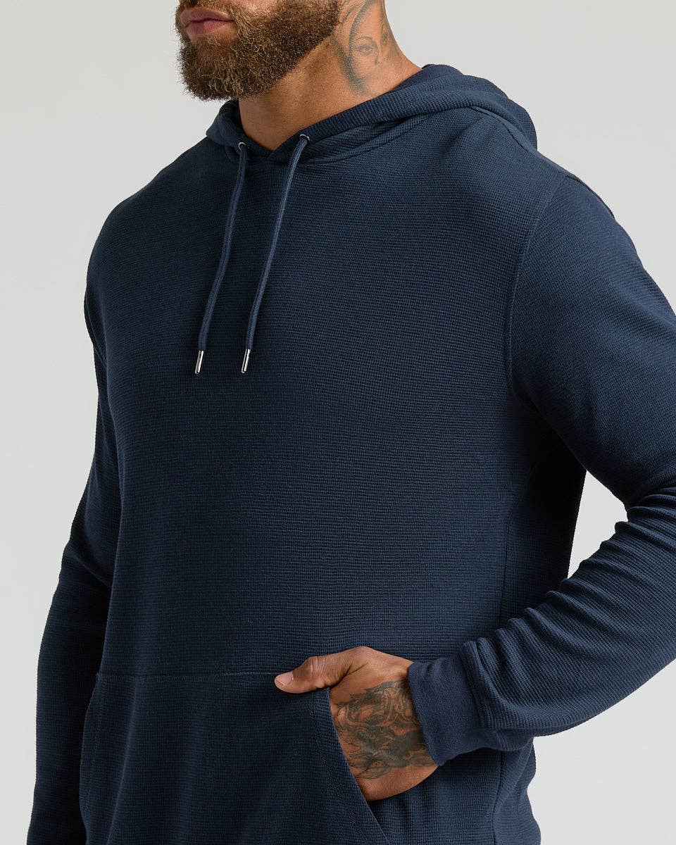 Men's Navy Waffle Hoodie