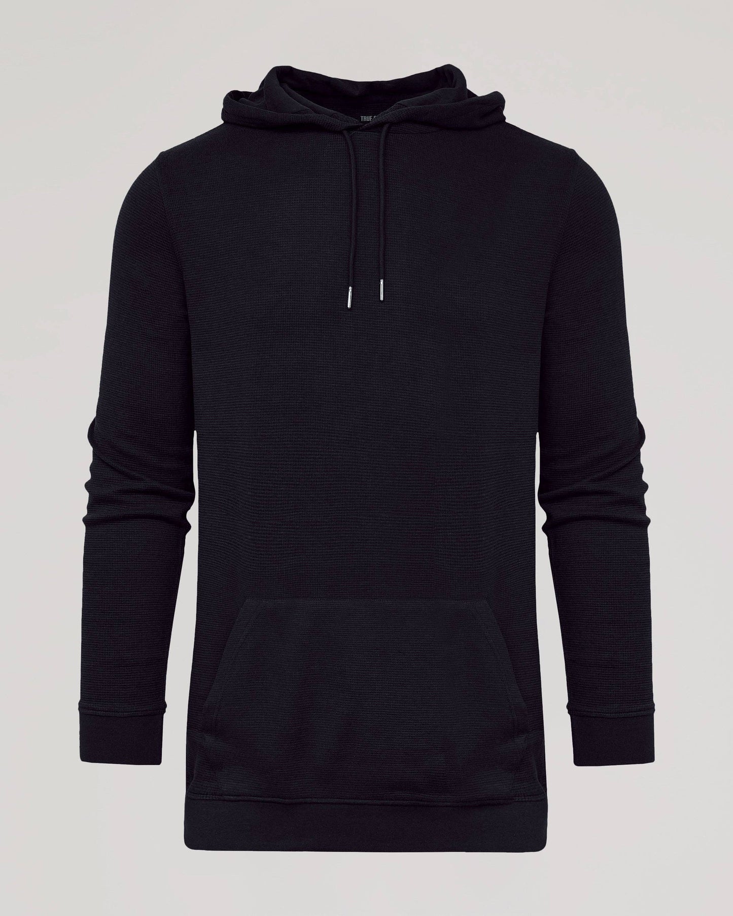 Black Tall Waffle Hoodie