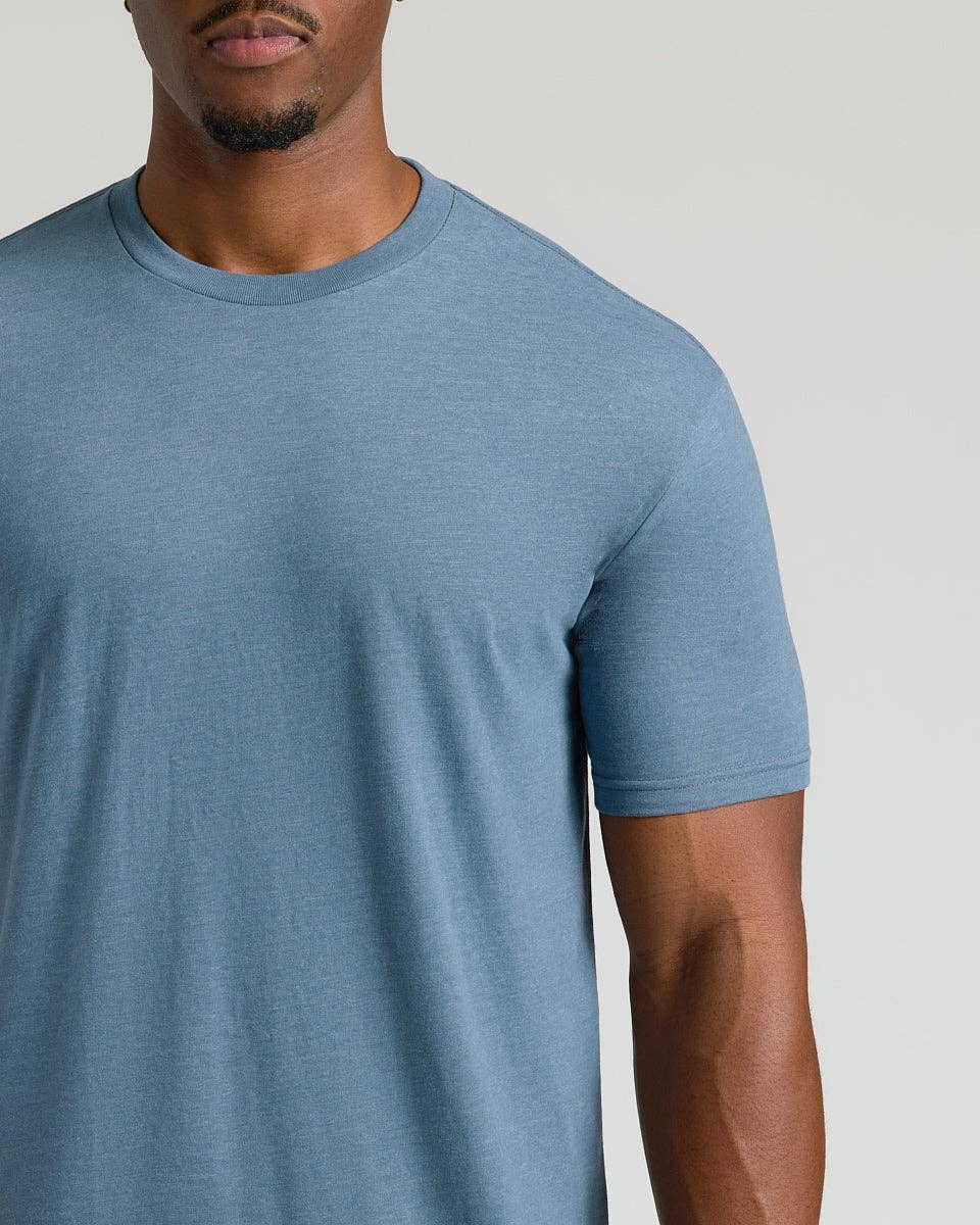Dark Heather Tempest Tall Straight Hem Crew Neck T-Shirt