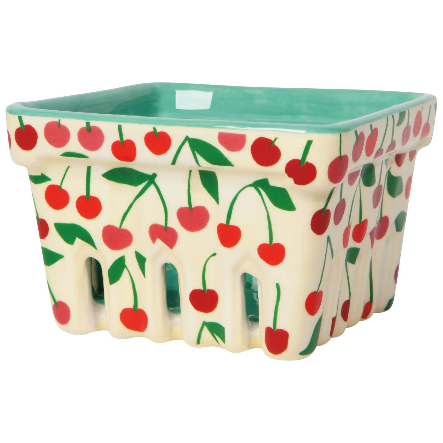 “Very Cherry” Ceramic Berry Basket