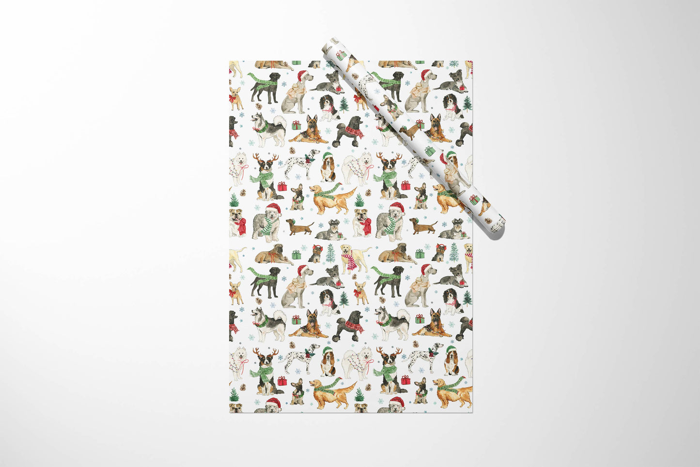 Cozy Christmas Dogs Wrapping Paper – Holiday Gift Wrap