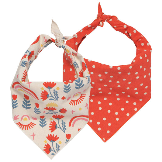 “Be Here Now” Dog Bandana Set of 2