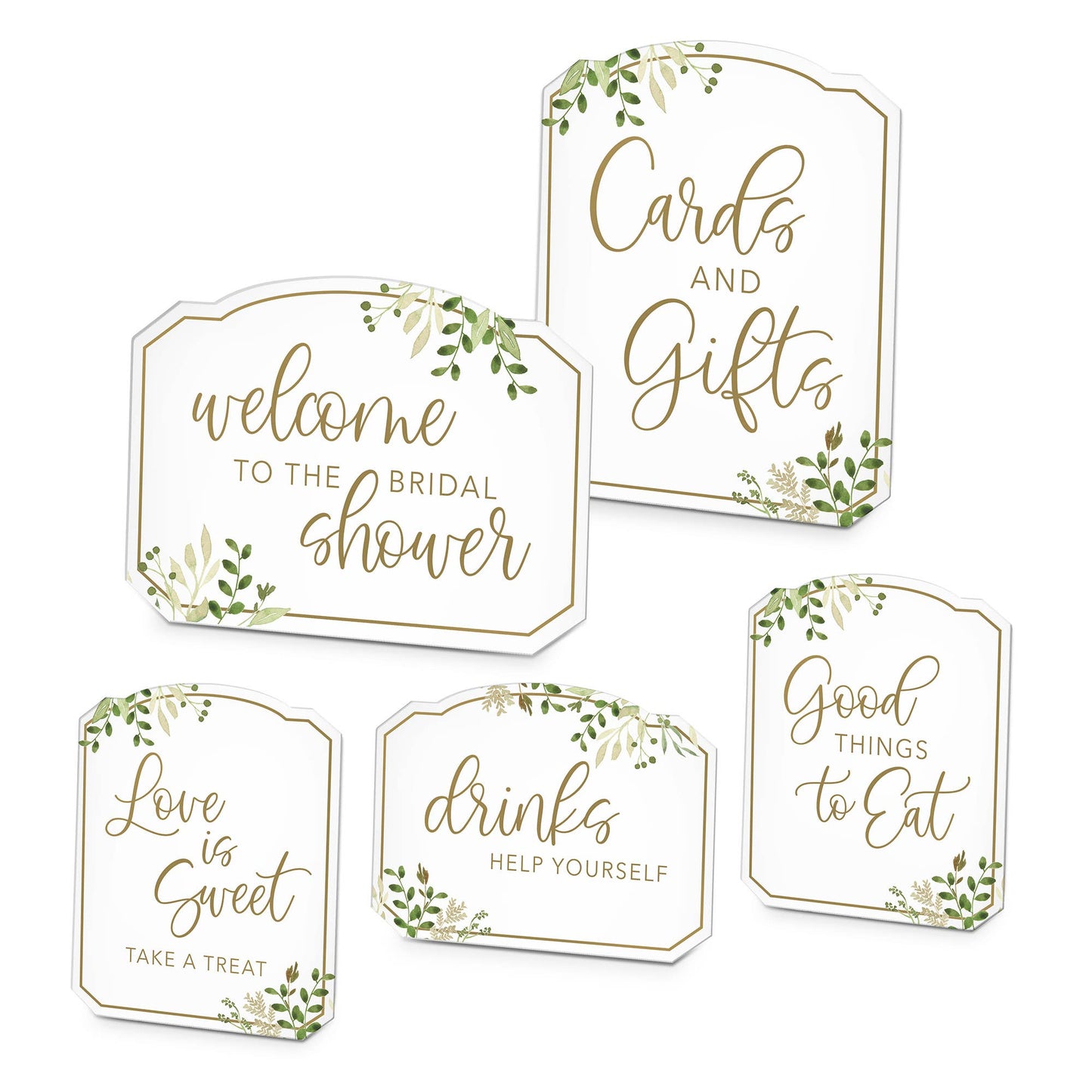 Lillian Rose Set of 5 Bridal Shower Signs