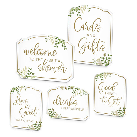 Lillian Rose Set of 5 Bridal Shower Signs