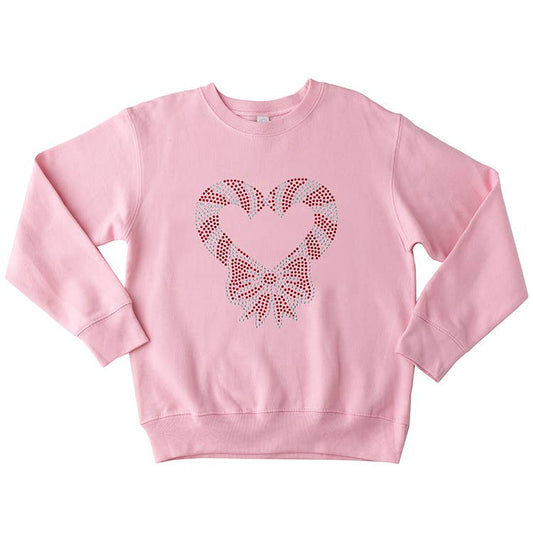 Rhinestone Candy Cane Sweatshirt
