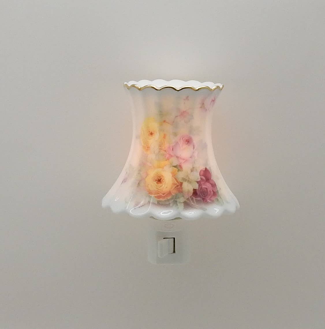 Night Lights - Multicolored Roses Porcelain