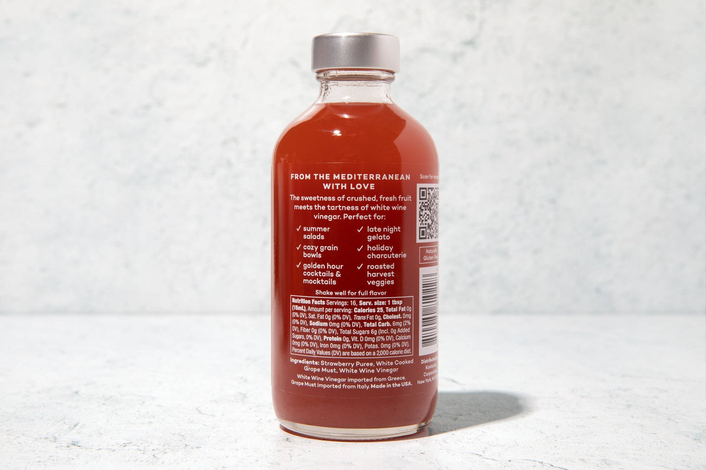 Kosterina Crushed Strawberry Vinegar (8oz)
